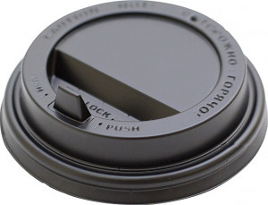 Крышка для стакана Интерпластик-2001 80 мм черная с носиком