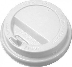 Крышка для стакана Интерпластик-2001 73 мм белая с носиком